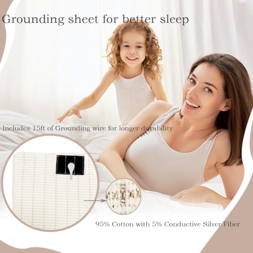 Grounding Sheet, Grounding Mat for Bed with Grounding Cord, Reduce Painful, Inflammation XINHUSUUS supplements