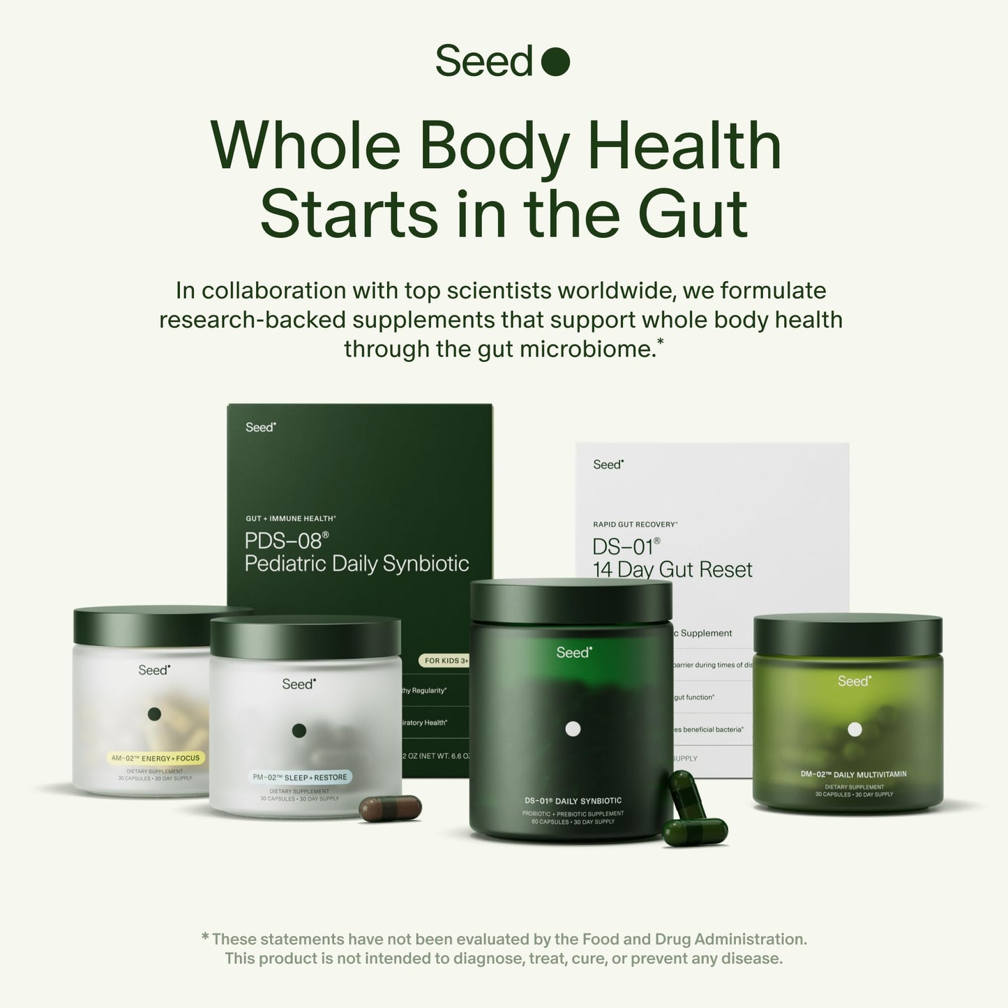 Seed AM-02 Energy + Focus - Daily Nootropic Supplement for Women & Men - Fast-Acting & Sustained Energy for Up to 6 Hours - Caffeine-Free Vegan & Shelf-Stable - 30 Capsules (30-Day Supply) Seed buy supplements Au
