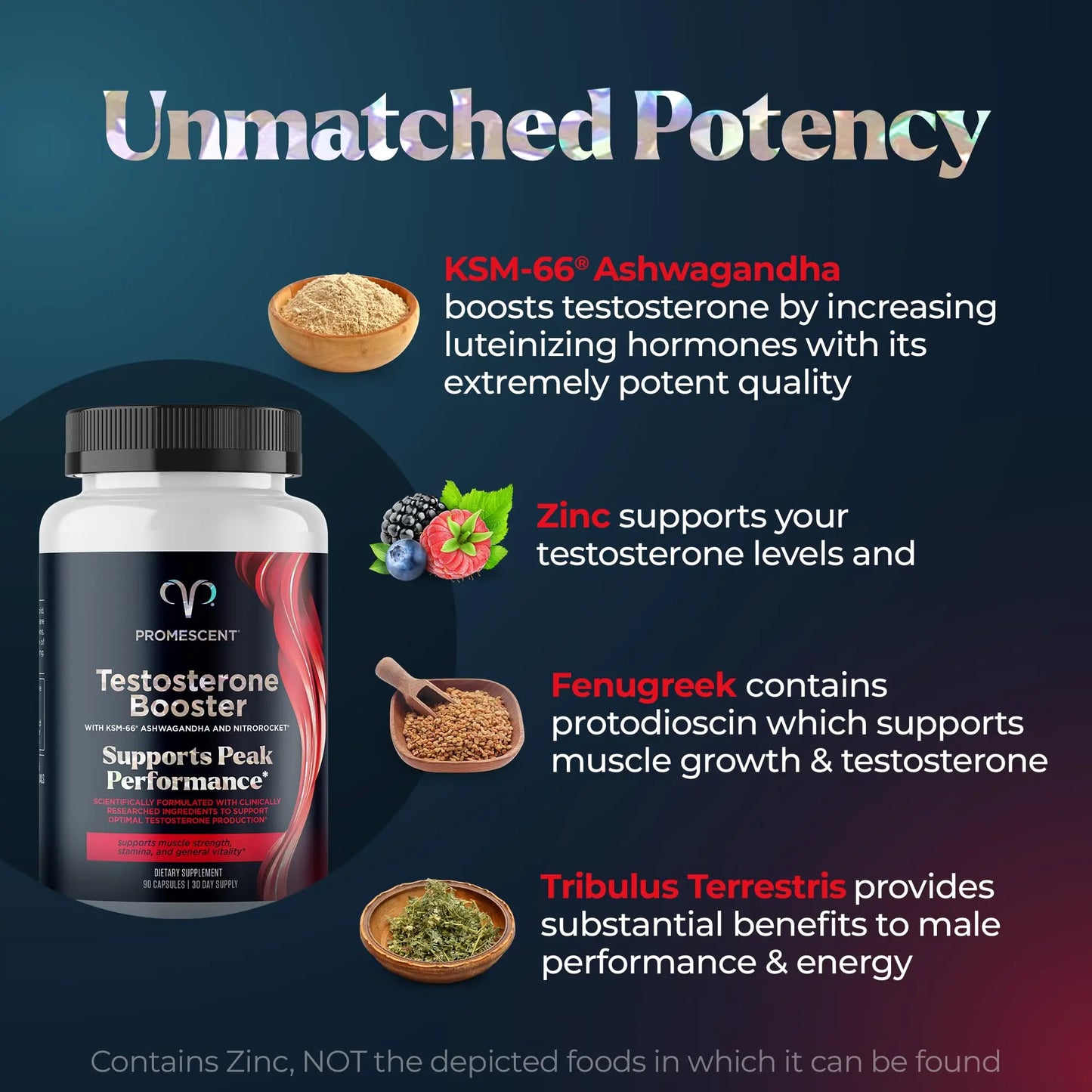 Promescent Testosterone Booster for Men Supplement w/Tongkat Ali (LongJack), KSM-66 Ashwagandha, Goat Weed, Fenugreek & Tribulus Terrestris, Supports Natural Energy, Stamina & Strength, 90 Capsules PromescentAU supplements