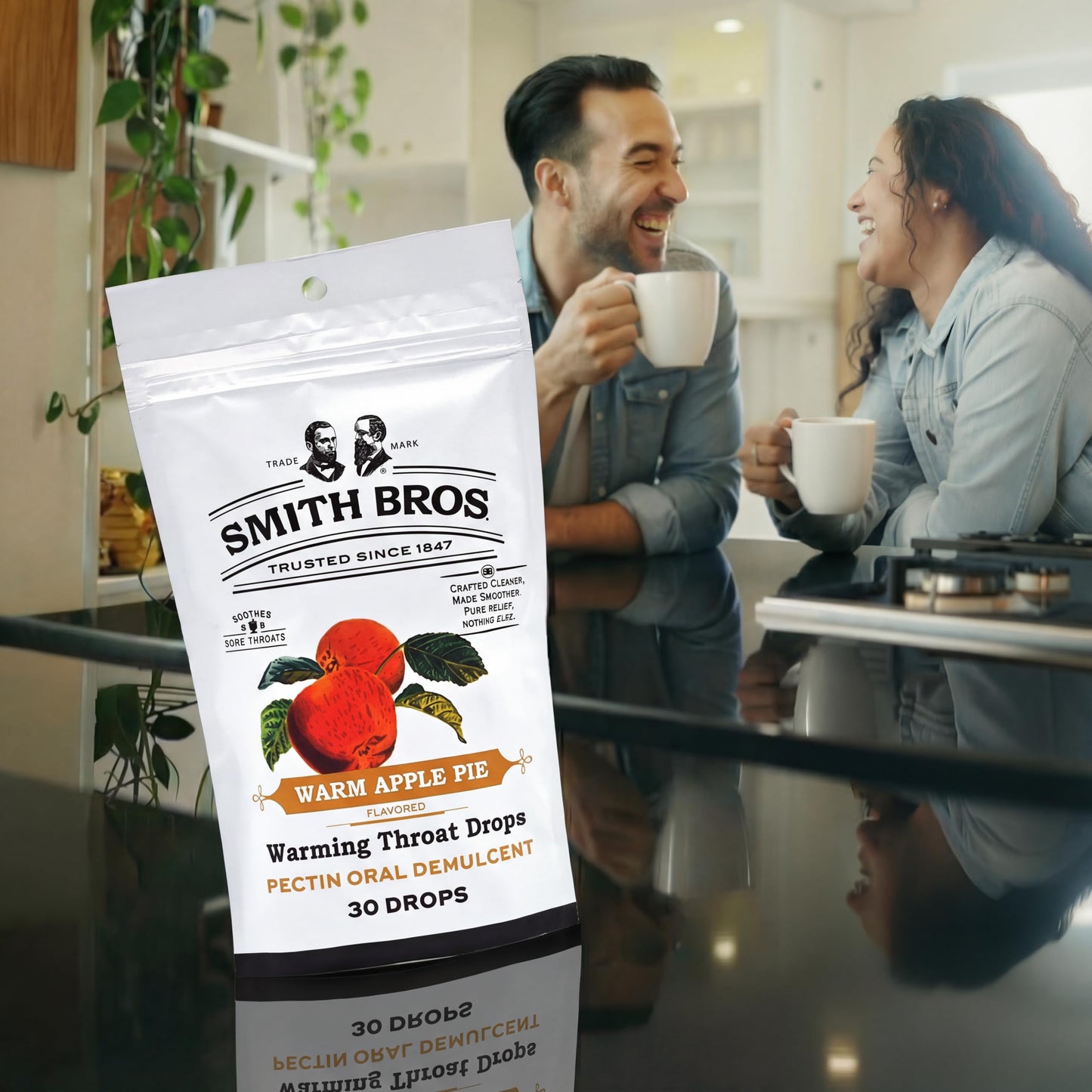 Sore Throat Lozenges with Pectin by Smith Brothers (Warming Apple Pie, 90 Count): Vintage Candy Throat Drops - The Original American Cough Drop Smith Bros. buy supplements Au