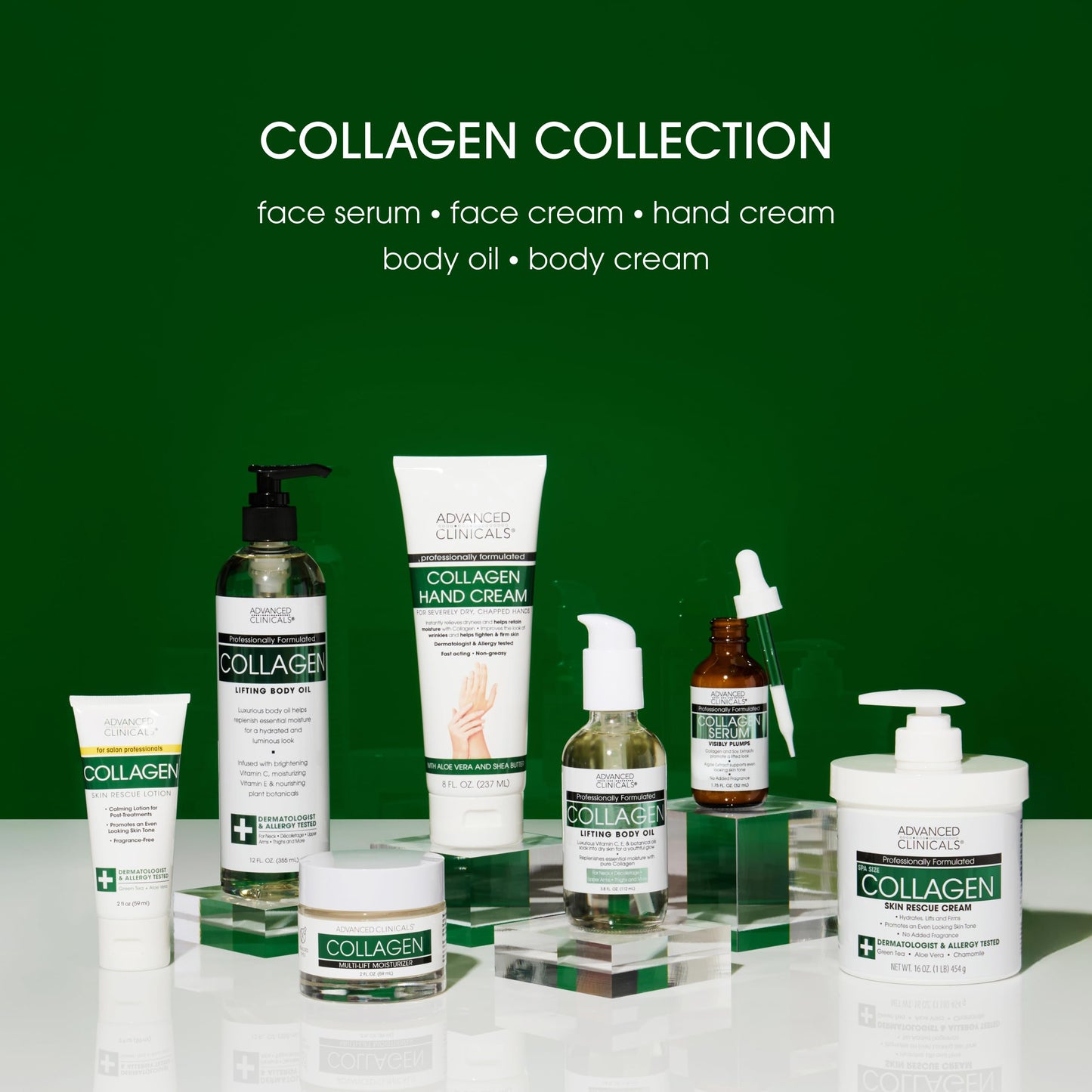 Advanced Clinicals Collagen Cream Body Lotion & Face Moisturizer W/Vitamin E | Skincare Moisturizing Collagen Lotion For Women, Men, Hand, & Neck Improves Look Of Crepey Skin & Uneven Dry Skin, 2pc Advanced Clinicals buy supplements Au