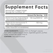 Sports Research Vitamin D3 + K2 with 5000iu of Plant-Based D3 & 100mcg of Vitamin Sports Research Au supplements