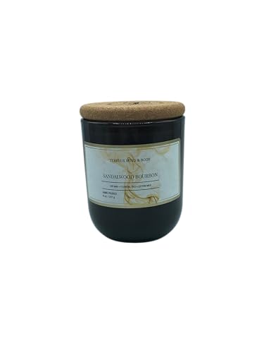 Sandalwood Bourbon Non-Toxic Candles | Natural Candles for Men |Aromatherapy Candle Relaxing Terreux Mind & Body Au supplements