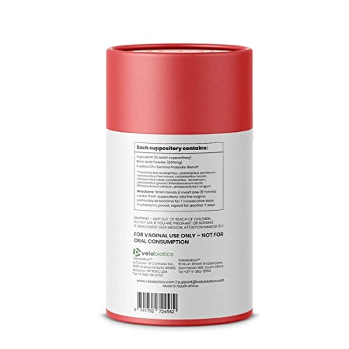Femina Probiotics Cookie Fresh with 600mg Boric Acid for BV Control 20-Count with Applicator Velobiotics Au supplements