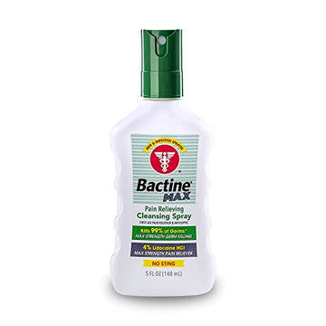 Bactine MAX First Aid Spray - Pain Relief Cleansing Spray with 4% Lidocain Bactine Au supplements