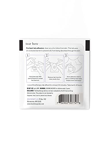 Breatherapy Pure Essential Oil Aromatherapy Inhalation Tabs, 8-Pack (Lavender) Breatherapy Au supplements
