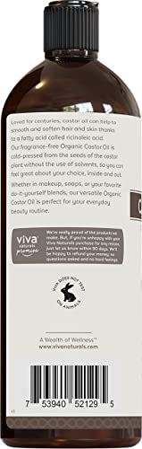Viva Naturals Organic Castor Oil, 16 fl oz - Cold Pressed Castor Oil for Skin, Hair and Lashes - Traditionally Viva Naturals Au supplements