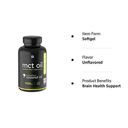Sports Research Keto MCT Oil Capsules derived from Coconut Oil | Keto Fuel for The Brain Sports Research Au supplements