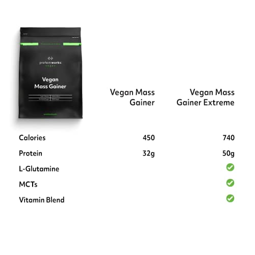 Protein Works - Vegan Mass Gainer Extreme | High Calorie Protein Powder | Weight Gainer Protein Works Au supplements