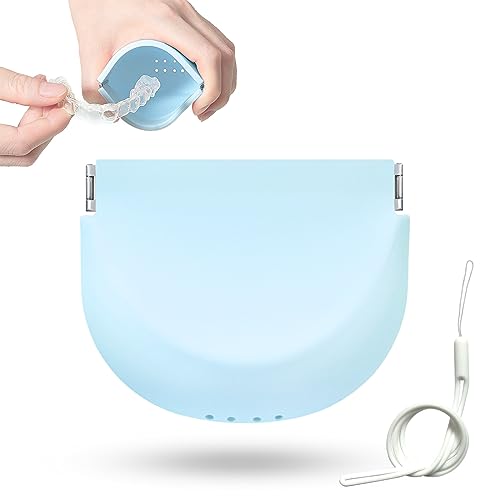 Silicone Retainer Case Soft Upgraded Cute Aligner Case Slim Partial Denture Case Container UZKEW Au supplements