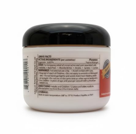 Naturulz Ultimate Healing (Medicated) Cream OTC 4 Ounce - Pain & Arthritis Topical for Sore Lower Back, Neck, Shoulders, and Muscles. All-Natural Formula with Medication Strength Capsaicin. Naturulz Au supplements