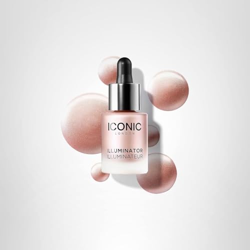 ICONIC LONDON Illuminator - Liquid Highlighting Drops for a Radiant Glow, Cruelty-Free, Vegan Makeup, Shine (Pink Pearl) 0.45 Fl oz ICONIC LONDON Au supplements