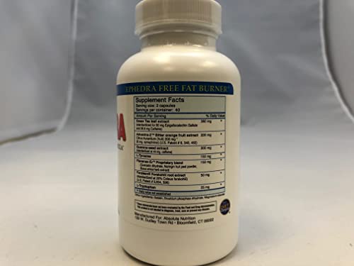 Absolute Nutrition Thermogenic Fat Burners, Nophedra Capsules, 80 Count Bottle Absolute Nutrition Au supplements