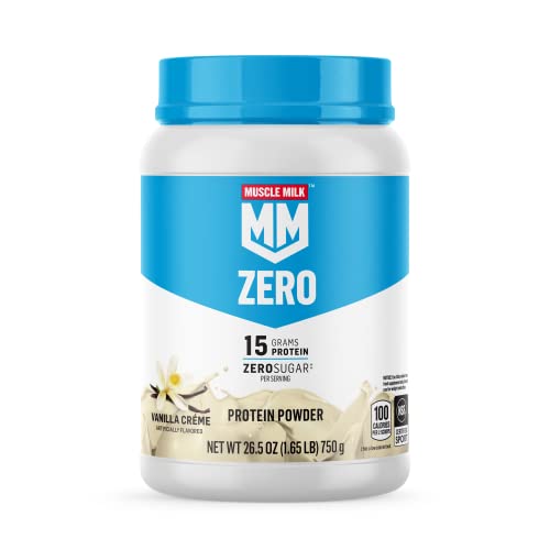 Muscle Milk ZERO, 100 Calorie Protein Powder, Vanilla, 15g Protein, 1.65 Pound, 25 Servings Muscle Milk Au supplements