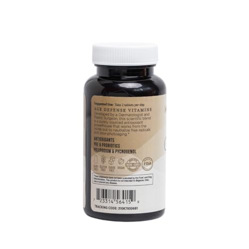 Inner Glow Age Defense Vitamins - Dermatologist and Plastic Surgeon Developed to Fight photoaging and Melasma, Polypodium Leucotomos Antioxidant Formula – Vegan, Gluten-Free – 60 Capsules Inner Glow Au supplements