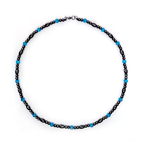 Magnetic Therapy Necklace Hematite Necklace Black Obsidian Aquamarine Magnetic Necklace Hion Au supplements