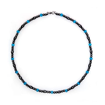 Magnetic Therapy Necklace Hematite Necklace Black Obsidian Aquamarine Magnetic Necklace Hion Au supplements