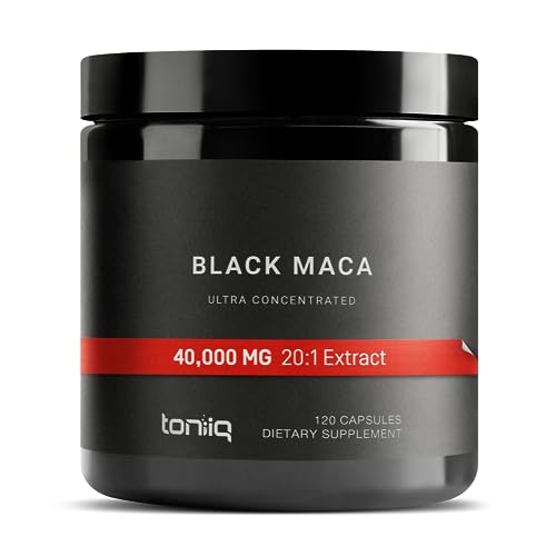 40,000mg Pure Black Maca Root Extract - Ultra Concentrated 20:1 Single Origin Wildcrafted Toniiq Au supplements