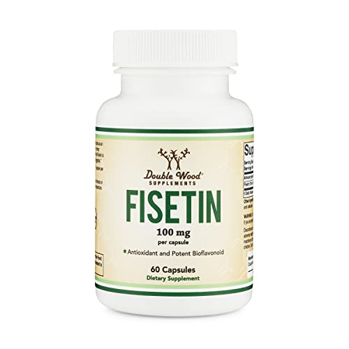 Fisetin Supplement - 100mg of Bioactive Flavnonols, 60 Count (Natural Bioflavonoid Double Wood Supplements Au supplements