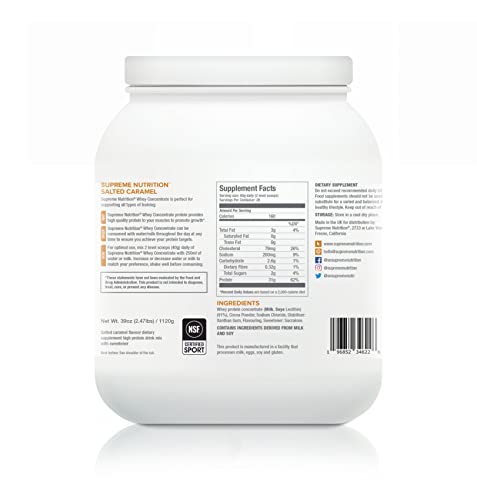 Supreme Nutrition Whey Protein Concentrate | 1.12kg - 28 Servings | Lean Muscle Supreme Nutrition Au supplements