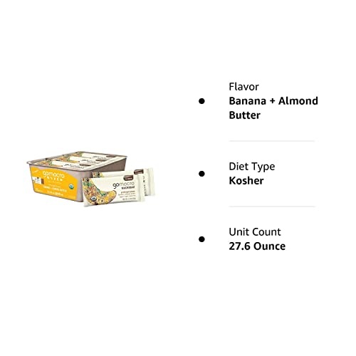 GoMacro MacroBar Organic Vegan Protein Bars - Banana + Almond Butter, (2.3 Ounce Bars GoMacro Au supplements