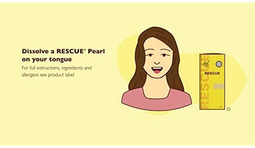 Bach RESCUE PEARLS, Natural Orange Vanilla Flavor, Natural Stress Relief, Homeopathic Flower Essence RESCUE Au supplements