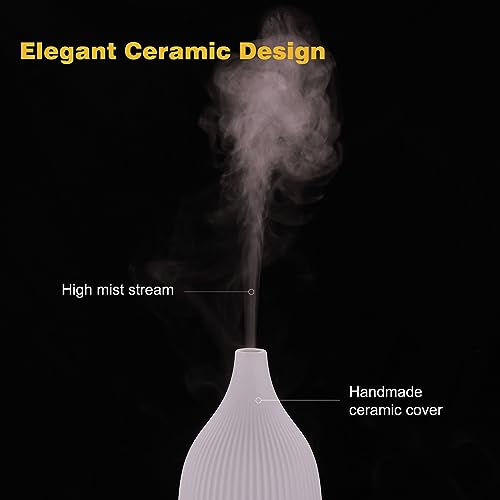 Coolego Ceramic Diffuser, 100ml Essential Oil Diffuser Ultrasonic Cool Mist Aromatherapy Diffuser CoolegoUS supplements
