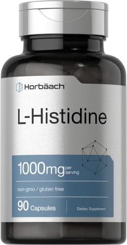 Horbaach L-Histidine 1000mg 90 Capsules | Non-GMO and Gluten Free | Pharmaceutical Horbäach Au supplements