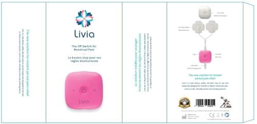 Livia Menstrual Pain Relief Device, Pink - The Off Switch for Period Pain - Portable Unit Livia Au supplements