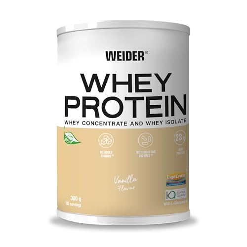 Weider Whey Protein (300g) Vanilla Flavour. Whey Protein from Concentrate and Isolate Weider Au supplements