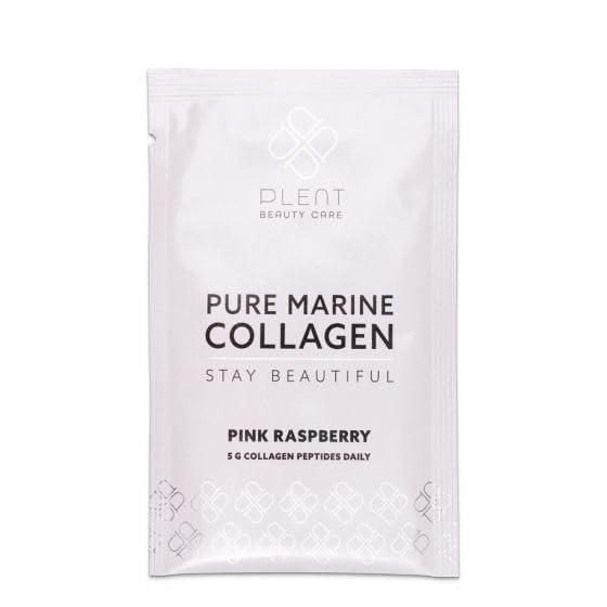 Plent Pure Marine Collagen Pink Raspberry - Stay Beautiful - 5G Collagen Peptides Daily - 30 Sachets Plent Au supplements