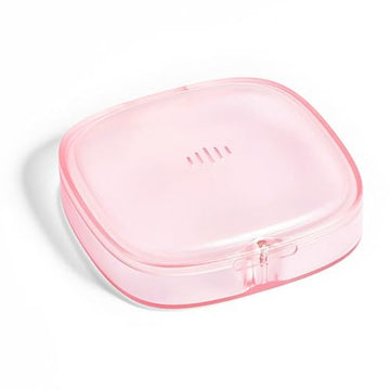Slim Transparent Aligner Case with Magnetic Closure, Small Compact Retainer Holder Fits Maobuli Au supplements