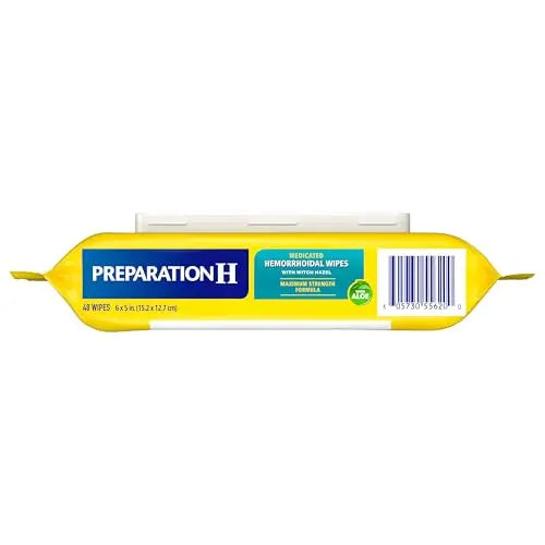 Preparation H Hemorrhoid Flushable Wipes with Witch Hazel for Skin Irritation Relief - 48 Count (Pack of 4) Preparation H Au supplements