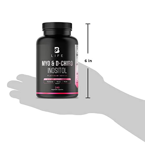 Myo-Inositol & D-Chiro Inositol by B Life - 240 Capsules | Made in USA | 40:1 Ratio B Life Company Au supplements