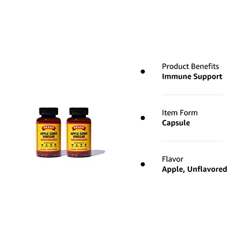 Bragg Apple Cider Vinegar Capsules - Vitamin D3 & Zinc - 750mg of Acetic Acid – Immune Bragg Au supplements