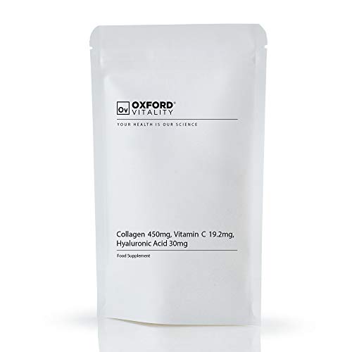 Collagen 450mg, Vitamin C 19.2mg, Hyaluronic Acid 30mg Capsules | Bones & Skin Ov OXFORD VITALITY Au supplements