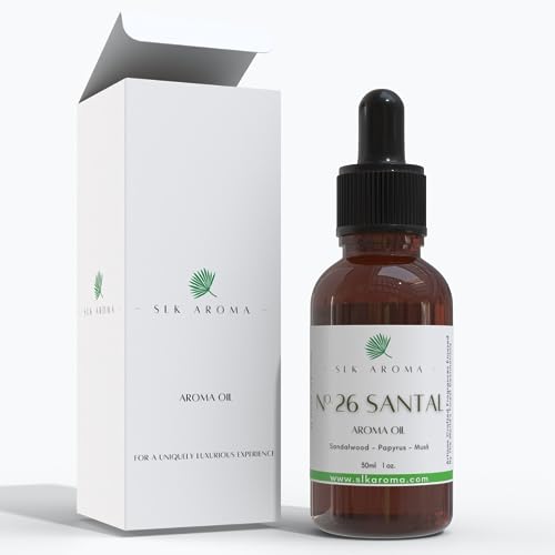 SLK Aroma, Santal Aroma Diffuser Oil, No. 26, Ultra Luxury Niche Blend of The Finest Essential Oils SLK Aroma Au supplements