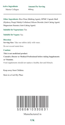 NATURE'S VITALITY'S Marine Collagen Capsules 400mg 60 Capsules 2 NATURE'S VITALITY'S Au supplements