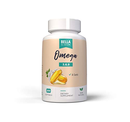 Bella All Natural Omega 3 6 9 with Garlic Oil - 200 Softgels Bella All Natural Au supplements