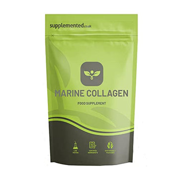 Marine Collagen 180 Capsules 400mg UK Made. Pharmaceutical Grade Type 1 Hydrolysed Supplement. Skin Nails Hair and Joints Supplemented Au supplements