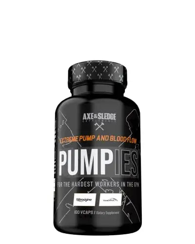 Axe & Sledge Supplements PUMPIES Nitric Oxide Booster with VasoDrive-AP and Nitrosigin Axe & Sledge uk supplements