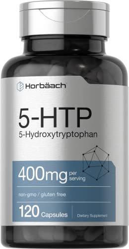 5HTP 400mg | 120 Capsules | 5-HTP Extra Strength Supplement | Non-GMO, Gluten Free Horbäach Au supplements