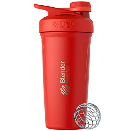 BlenderBottle Strada Twist Cap Shaker Cup Insulated Stainless Steel Water Bottle with Wire BlenderBottleUS supplements