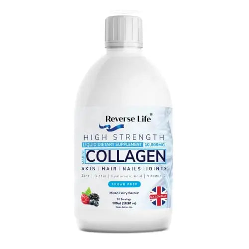 Reverse Life Marine Collagen Liquid Supplement Drink - High-Strength 10,000mg Hydrolysed Peptide Infused Reverse LifeAU supplements