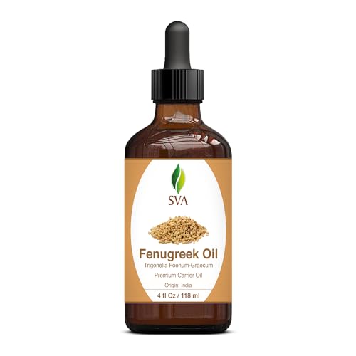 SVA Fenugreek Oil 4oz (118ml) Premium Carrier Oil with Dropper for Hair Care, Hair Oiling, Scalp Massage SVA ORGANICS Au supplements