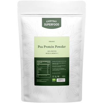 Everyday Superfood Organic Pea Protein Powder 1.8kg, 80% Protein, Unflavoured, Vegan & Kosher Everyday Superfood Au supplements