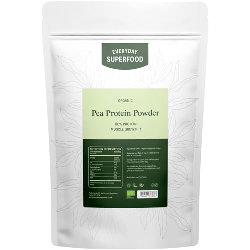 Everyday Superfood Organic Pea Protein Powder 1.8kg, 80% Protein, Unflavoured, Vegan & Kosher Everyday Superfood Au supplements