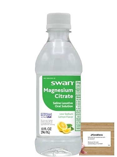 Swan Lemon Magnesium Citrate Oral Solution (10 oz), Natural Lemon Flavor, Gentle Deal Dave Au supplements