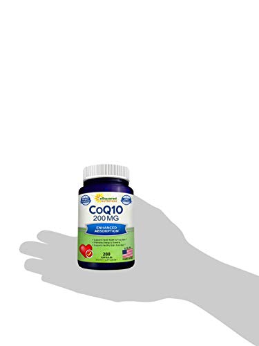 aSquared Nutrition CoQ10 (200 Capsules and 200mg) - High Absorption Vegan CO Q-10 aSquared Nutrition Au supplements