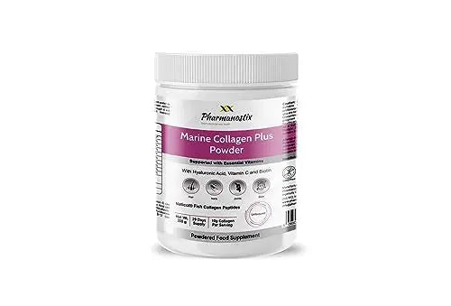 Pharmanostix Hydrolysed Marine Collagen Plus Powder 300g - 10,000mg Collagen with Hyaluronic Acid PharmanostixAU supplements